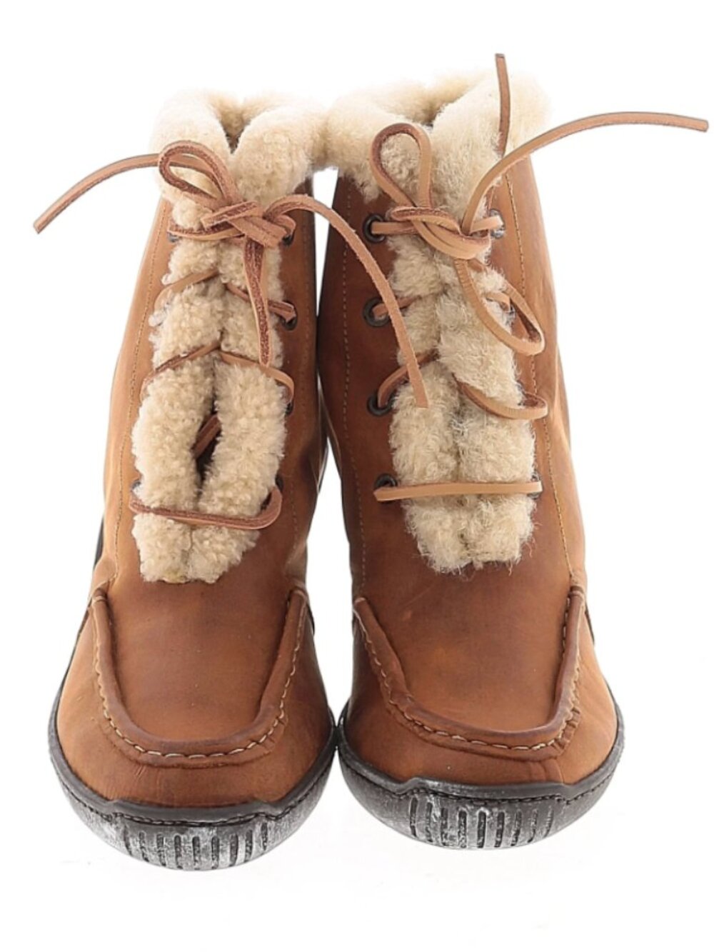 Polo Ralph Lauren Collection Shearling Lace Up Boots US 7 Purple Label